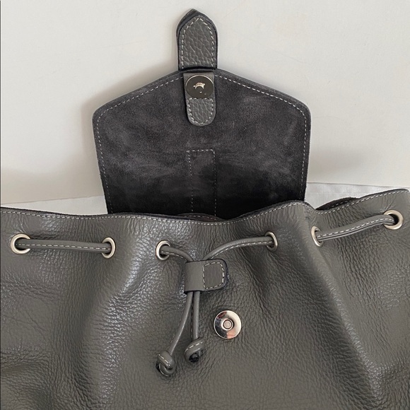 a bellucci leather backpack A. Bellucci Gray Soft Leather Backpack Italy Milan Purse